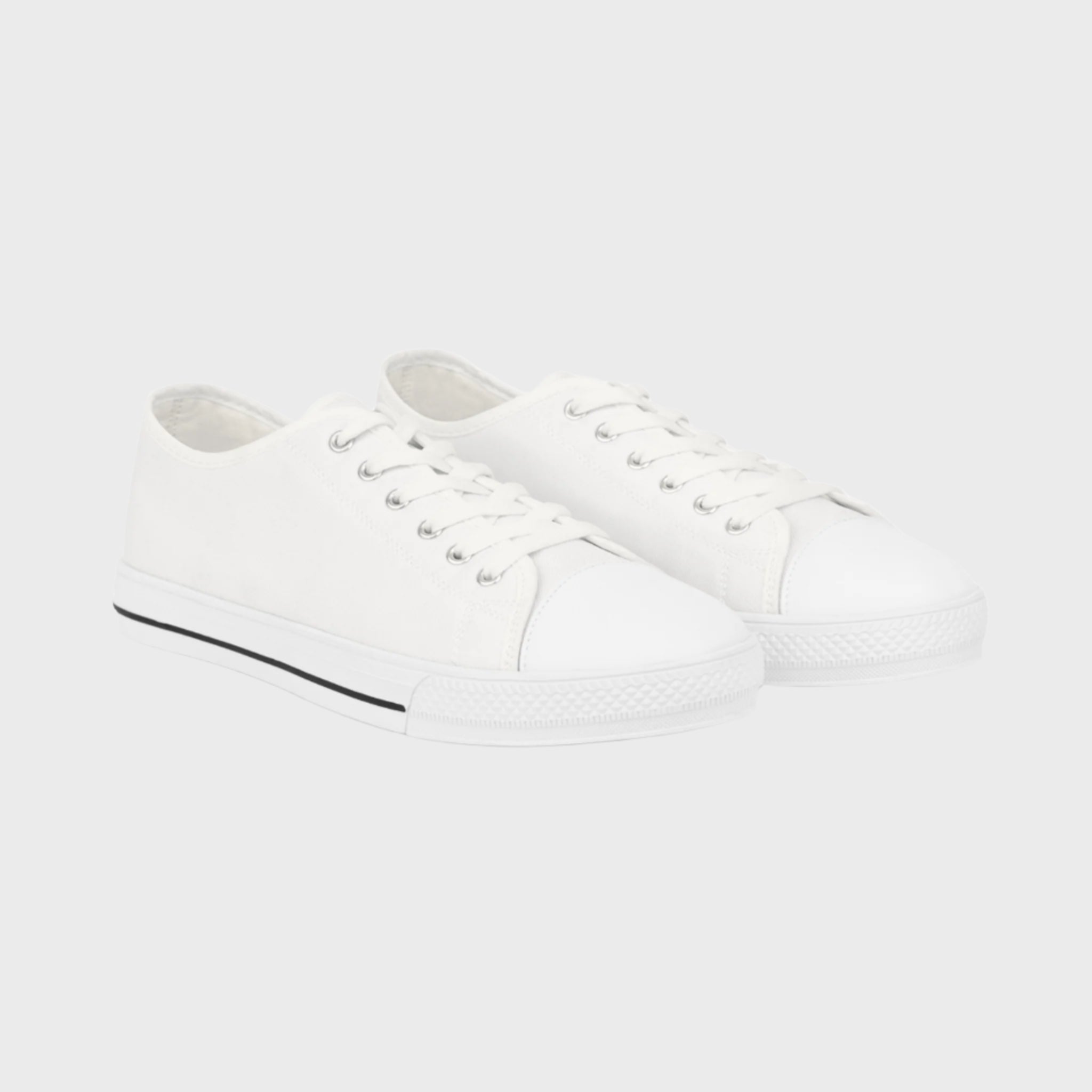 Classic Men’s Low Top Sneakers - Casual White Sneakers for Everyday Wear