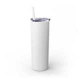Sleek White 20oz Skinny Tumbler with Straw - Perfect for Hydration on the Go