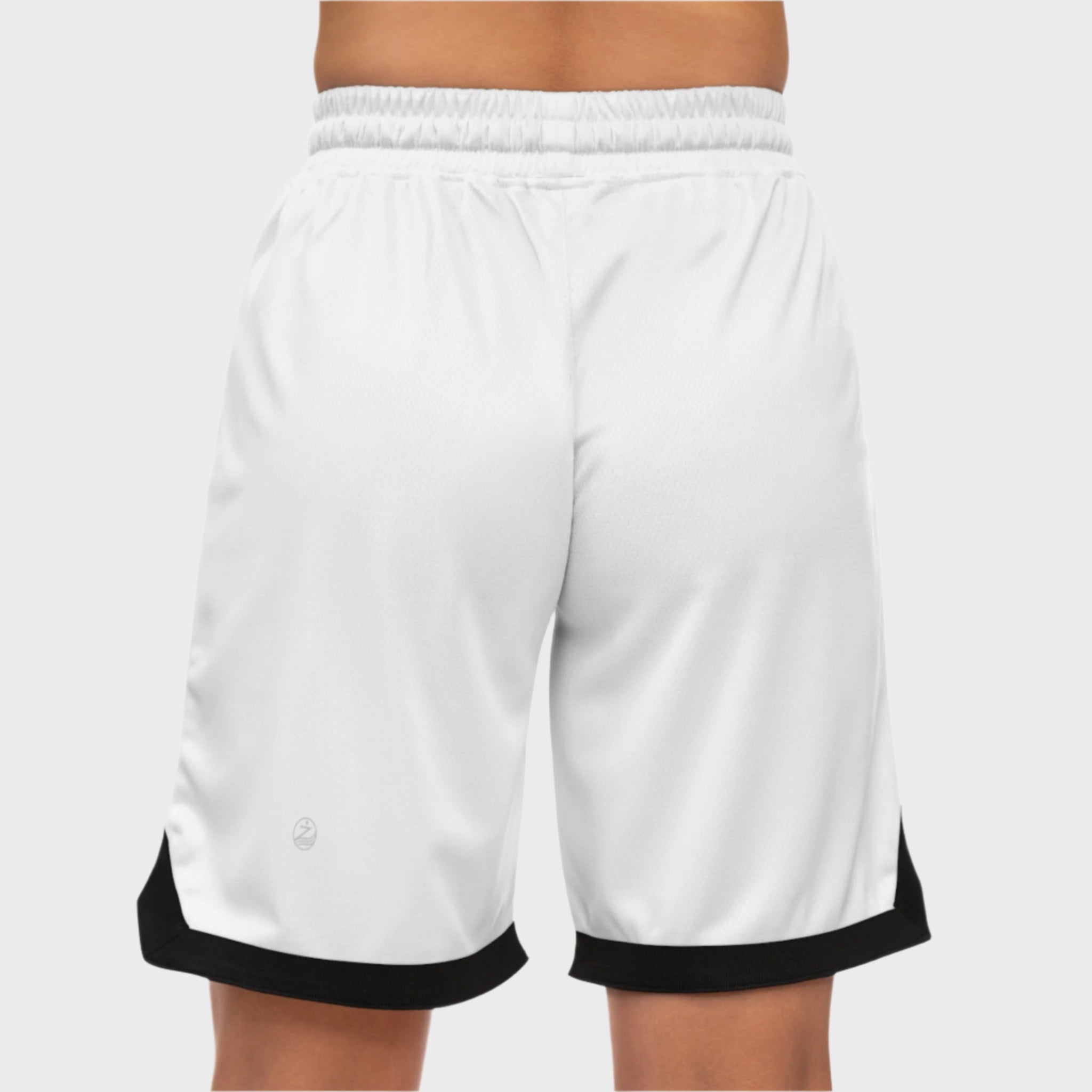 White Basketball Rib Shorts for Active Wear | Perfect for Sports and Casual Outings