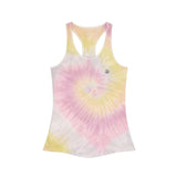 Cool Blue Tie Dye Racerback Tank Top for Summer Vibes