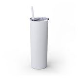Sleek White 20oz Skinny Tumbler with Straw - Perfect for Hydration on the Go