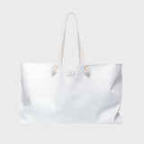 Stylish White Weekender Bag - Perfect for Travel, Beach, & Everyday Use