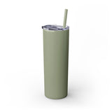 Sleek White 20oz Skinny Tumbler with Straw - Perfect for Hydration on the Go
