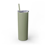 Sleek White 20oz Skinny Tumbler with Straw - Perfect for Hydration on the Go