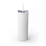 Sleek White 20oz Skinny Tumbler with Straw - Perfect for Hydration on the Go