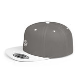 Minimalist White Flat Bill Snapback Hat - Clean Style for Everyday Wear