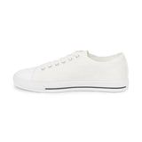 Classic Men’s Low Top Sneakers - Casual White Sneakers for Everyday Wear