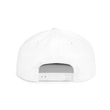 Minimalist White Flat Bill Snapback Hat - Clean Style for Everyday Wear