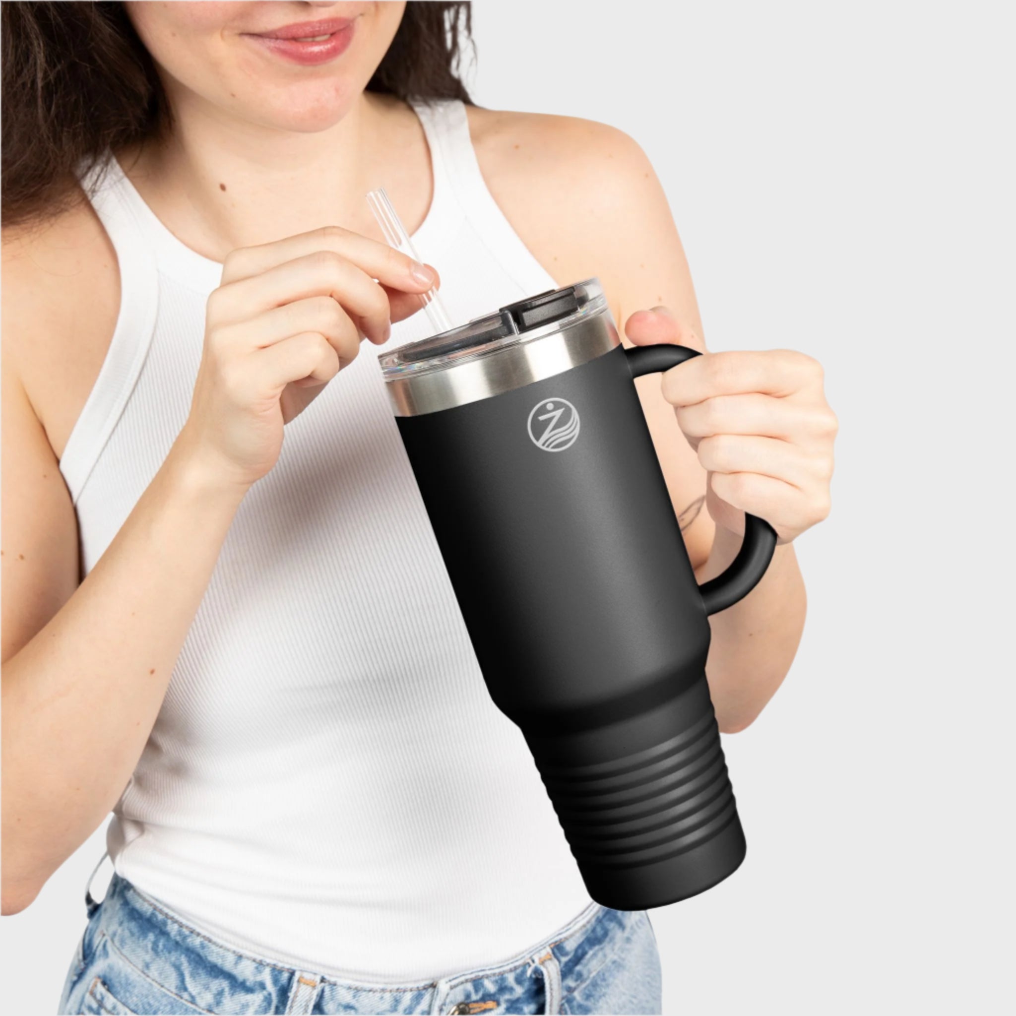 40oz Insulated Travel Mug with Straw - Perfect for Adventurers and Commuters