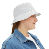 Minimalist White Bucket Hat for Summer Adventures