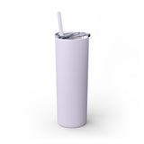 Sleek White 20oz Skinny Tumbler with Straw - Perfect for Hydration on the Go