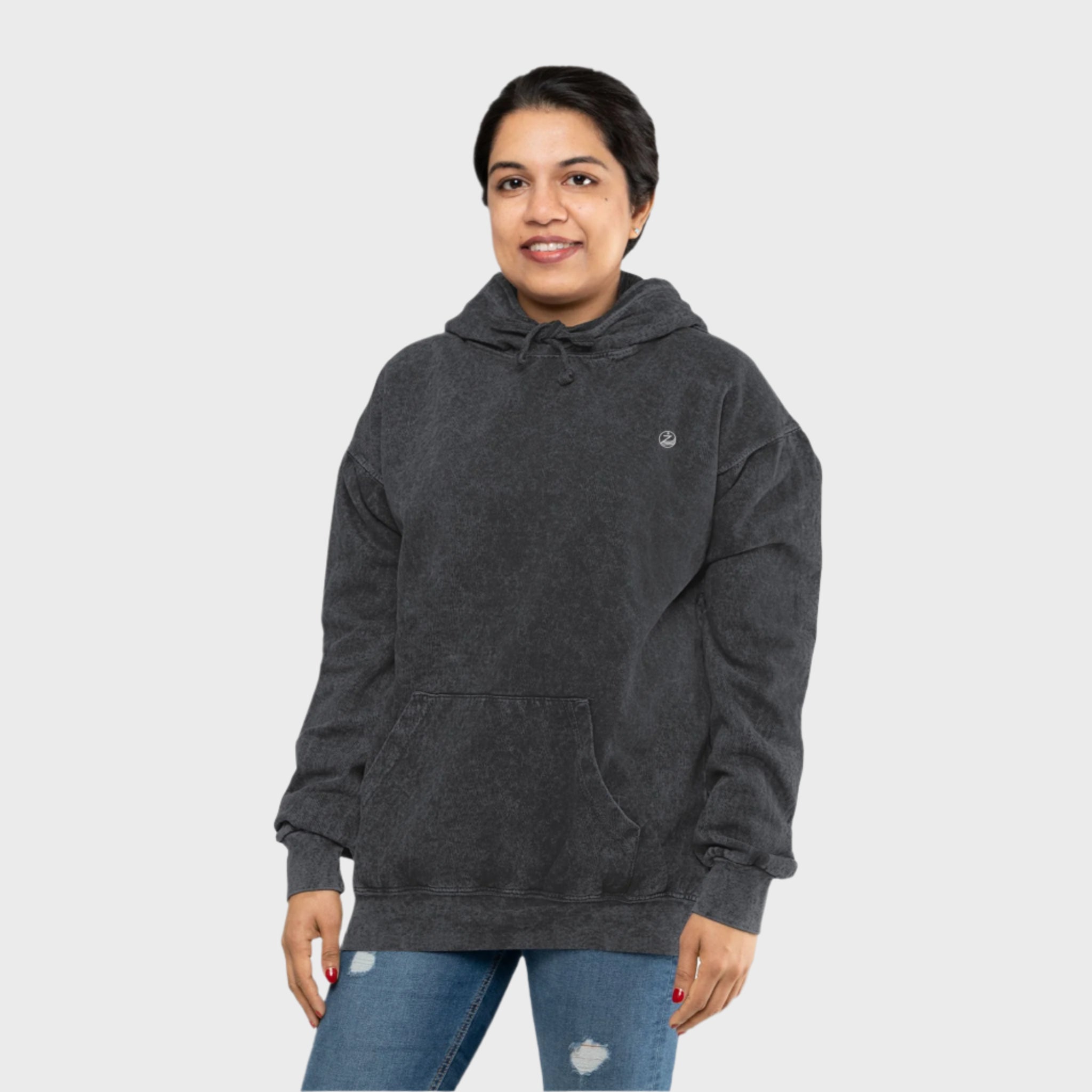 Unisex Mineral Wash Hooded Sweatshirt - Casual Comfort for Every Occasion