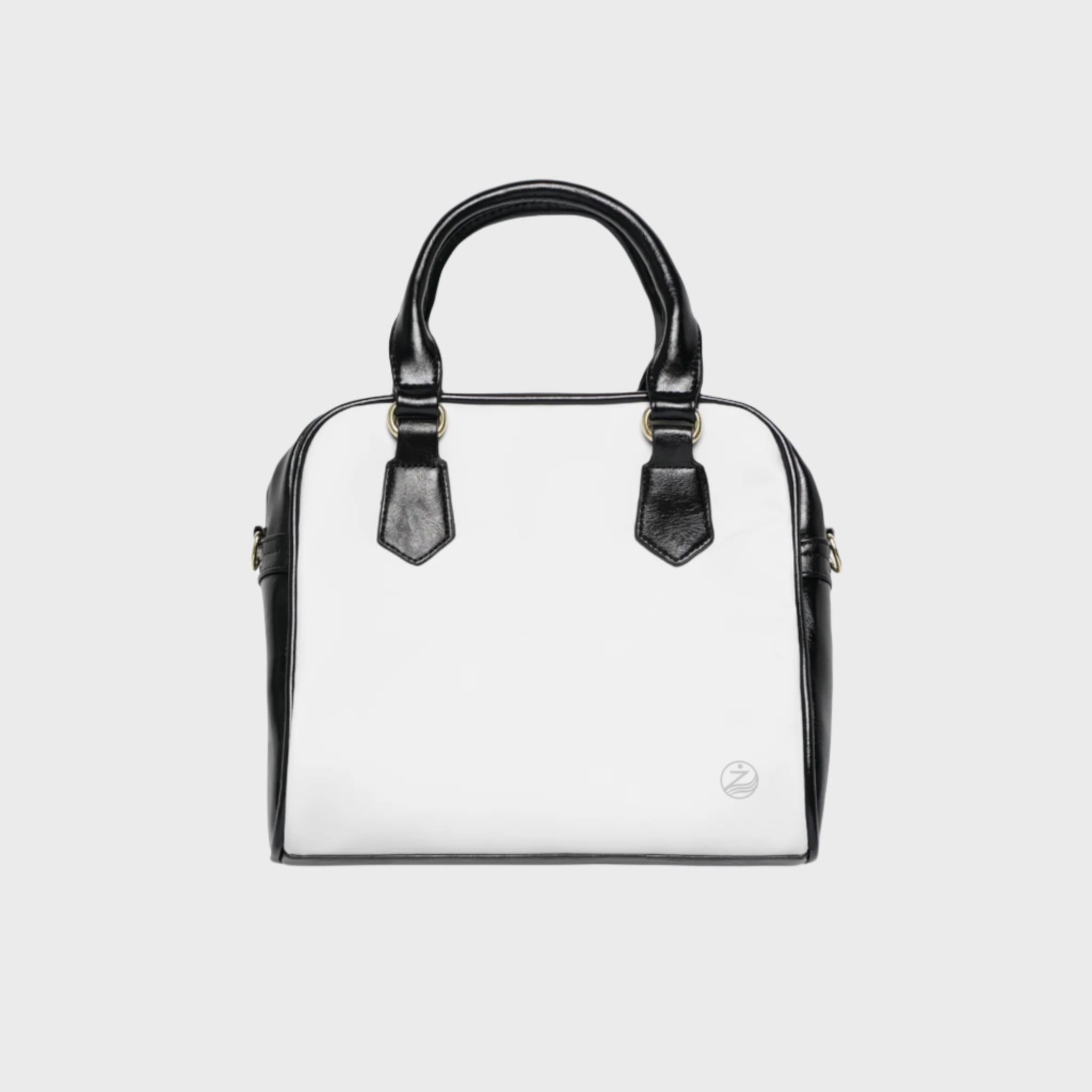 Chic Shoulder Handbag - Elegant Black & White Design for Everyday Use