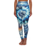 High Waisted Yoga Leggings with Motivational Design - Comfortable Activewear for Fitness Enthusiasts