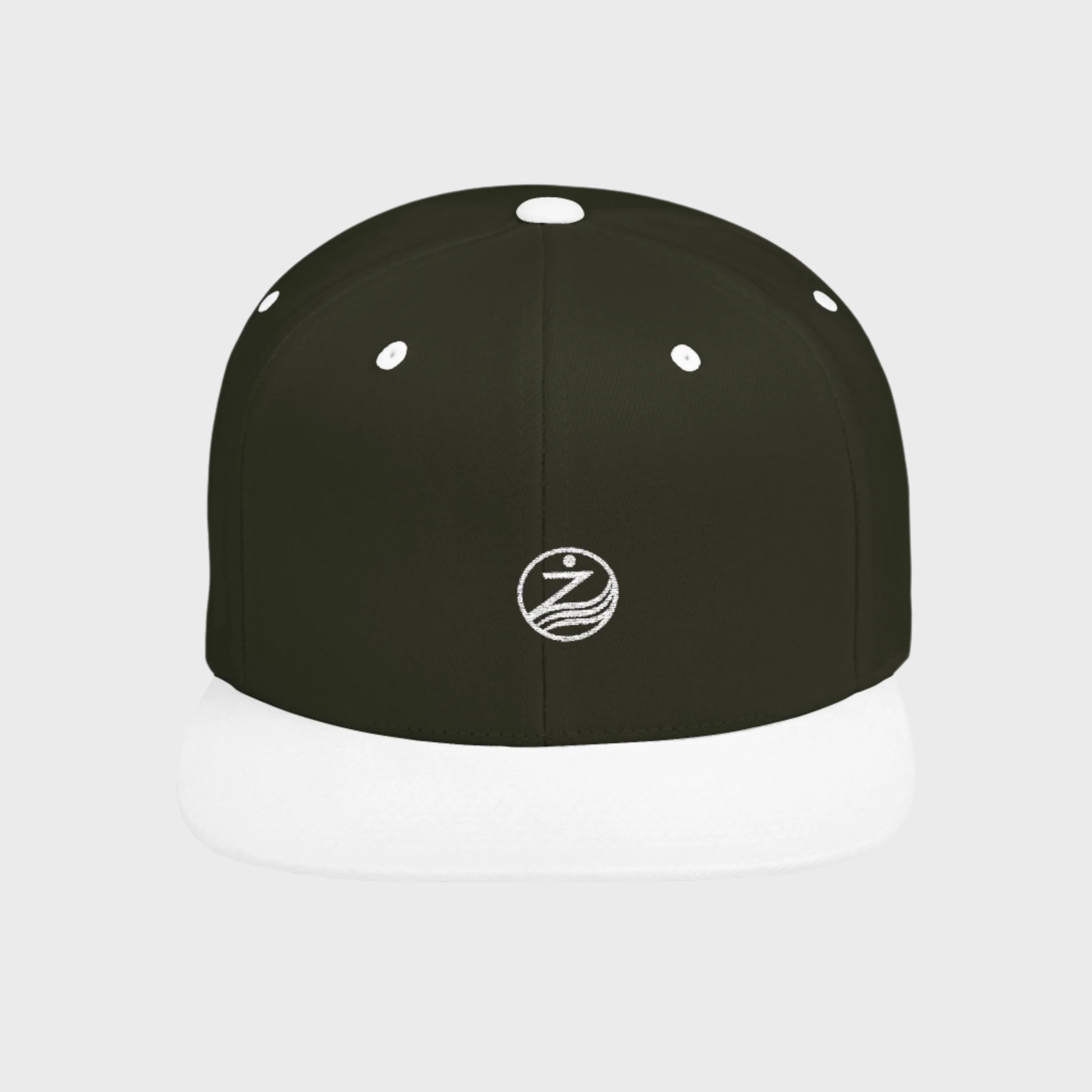 Minimalist White Flat Bill Snapback Hat - Clean Style for Everyday Wear