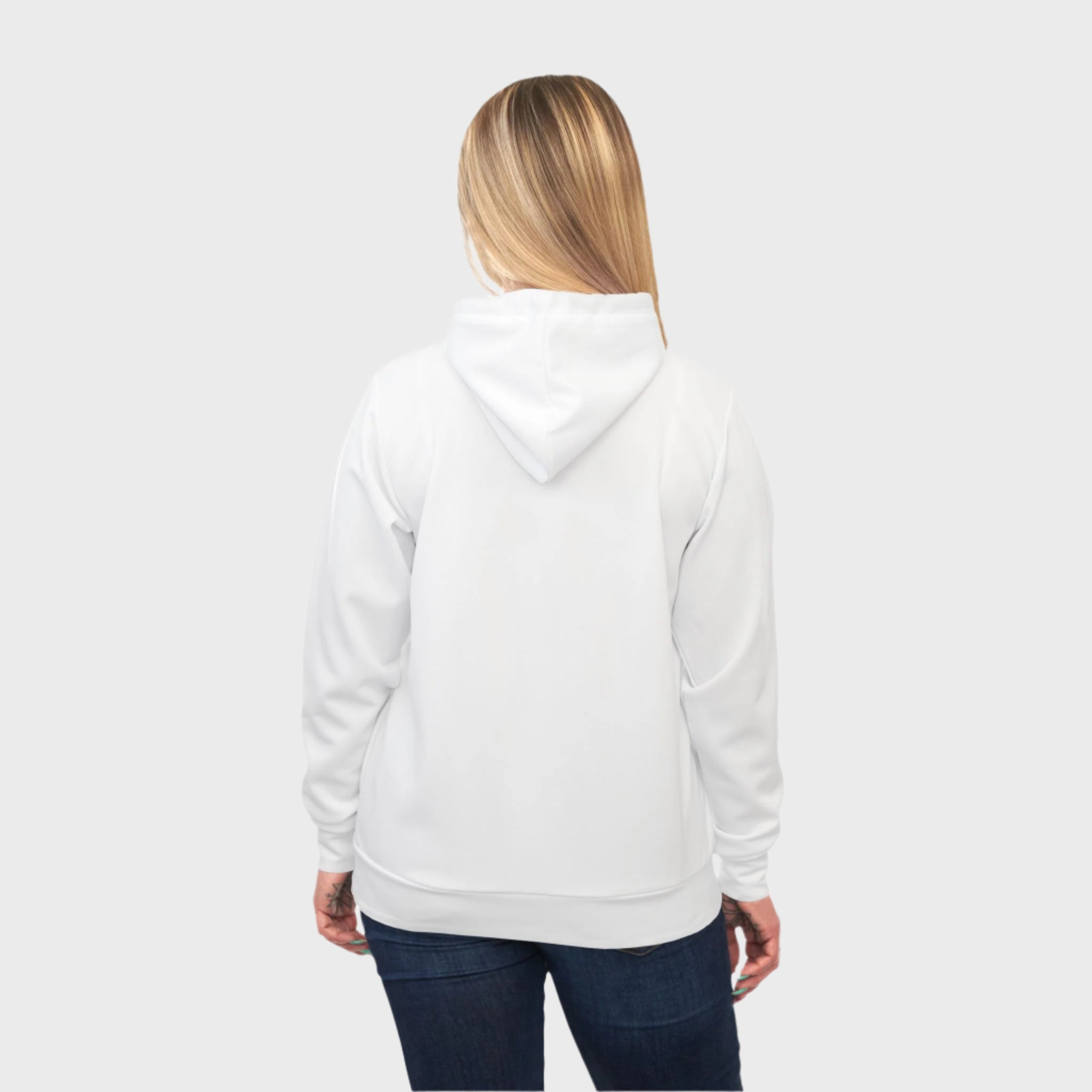 Classic White Athletic Hoodie - Perfect for Sports & Casual Wear