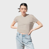 Chic Women's Flowy Cropped Tee - Comfortable Casual Style