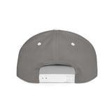 Minimalist White Flat Bill Snapback Hat - Clean Style for Everyday Wear