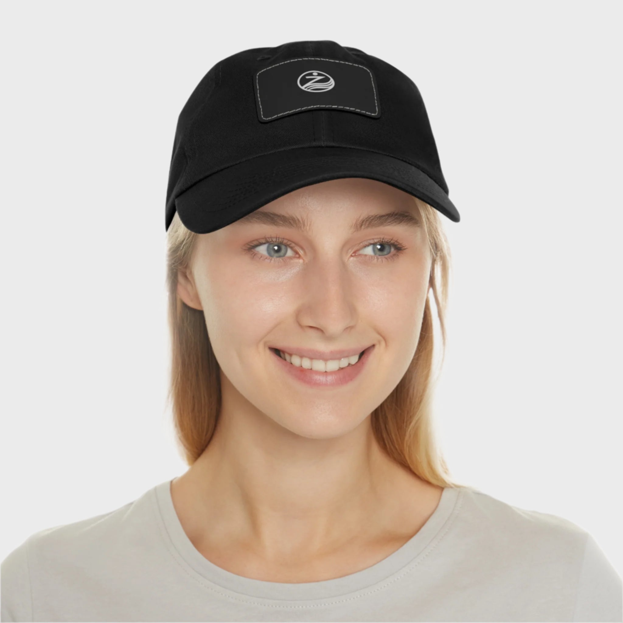 Stylish Dad Hat with Leather Patch - Casual Fashion Accessory