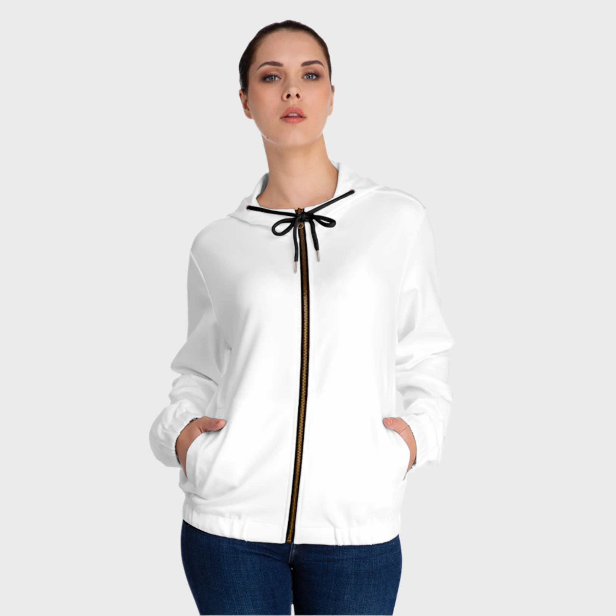 Stylish Women's Full-Zip Hoodie – Perfect for Casual Outings and Layering