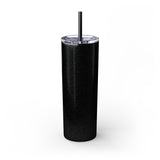Sleek White 20oz Skinny Tumbler with Straw - Perfect for Hydration on the Go