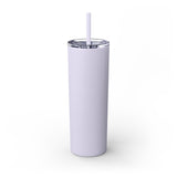 Sleek White 20oz Skinny Tumbler with Straw - Perfect for Hydration on the Go
