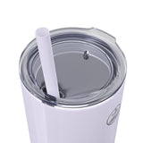 Sleek White 20oz Skinny Tumbler with Straw - Perfect for Hydration on the Go