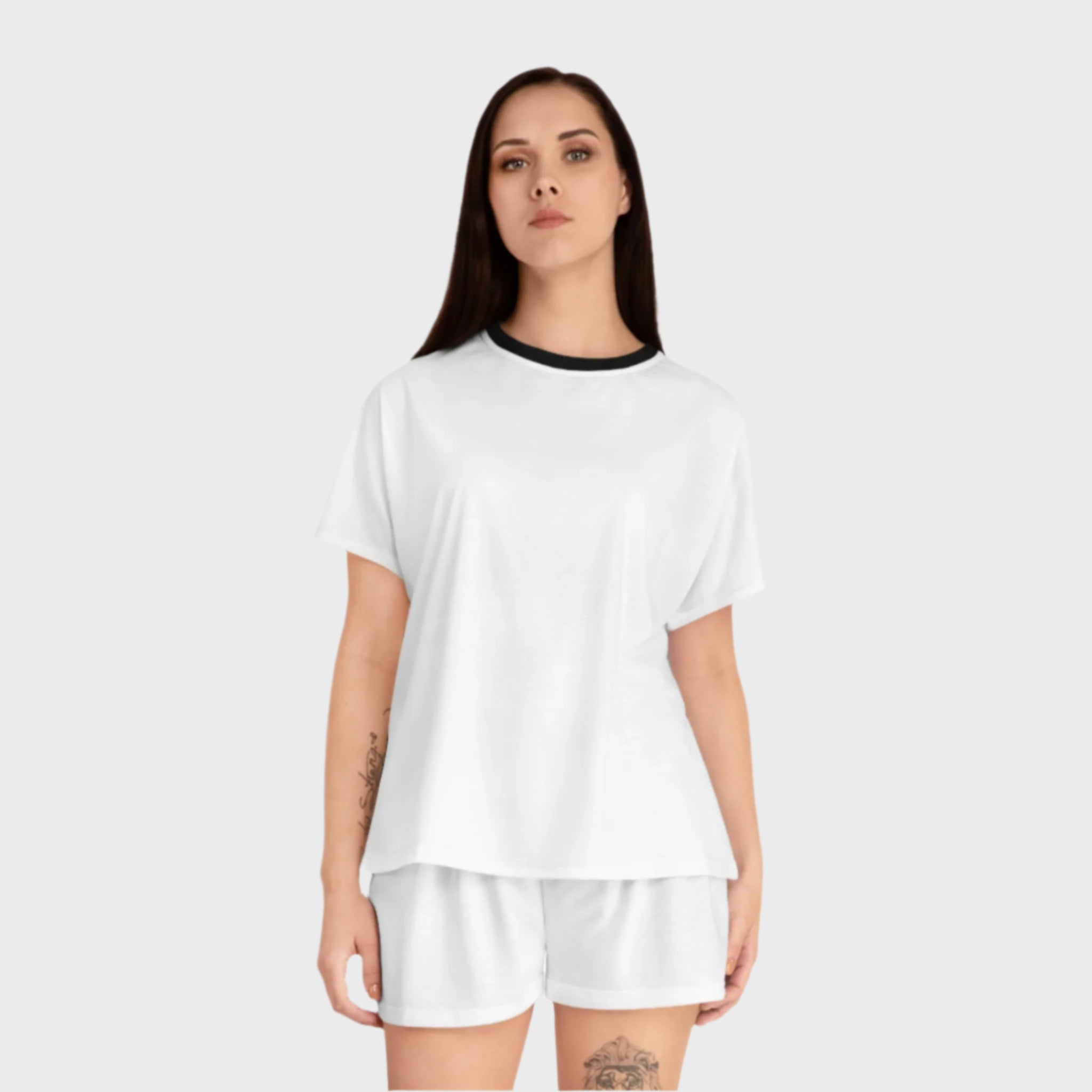Cozy Women's Short Pajama Set - Relaxed Fit for Sleep & Lounging