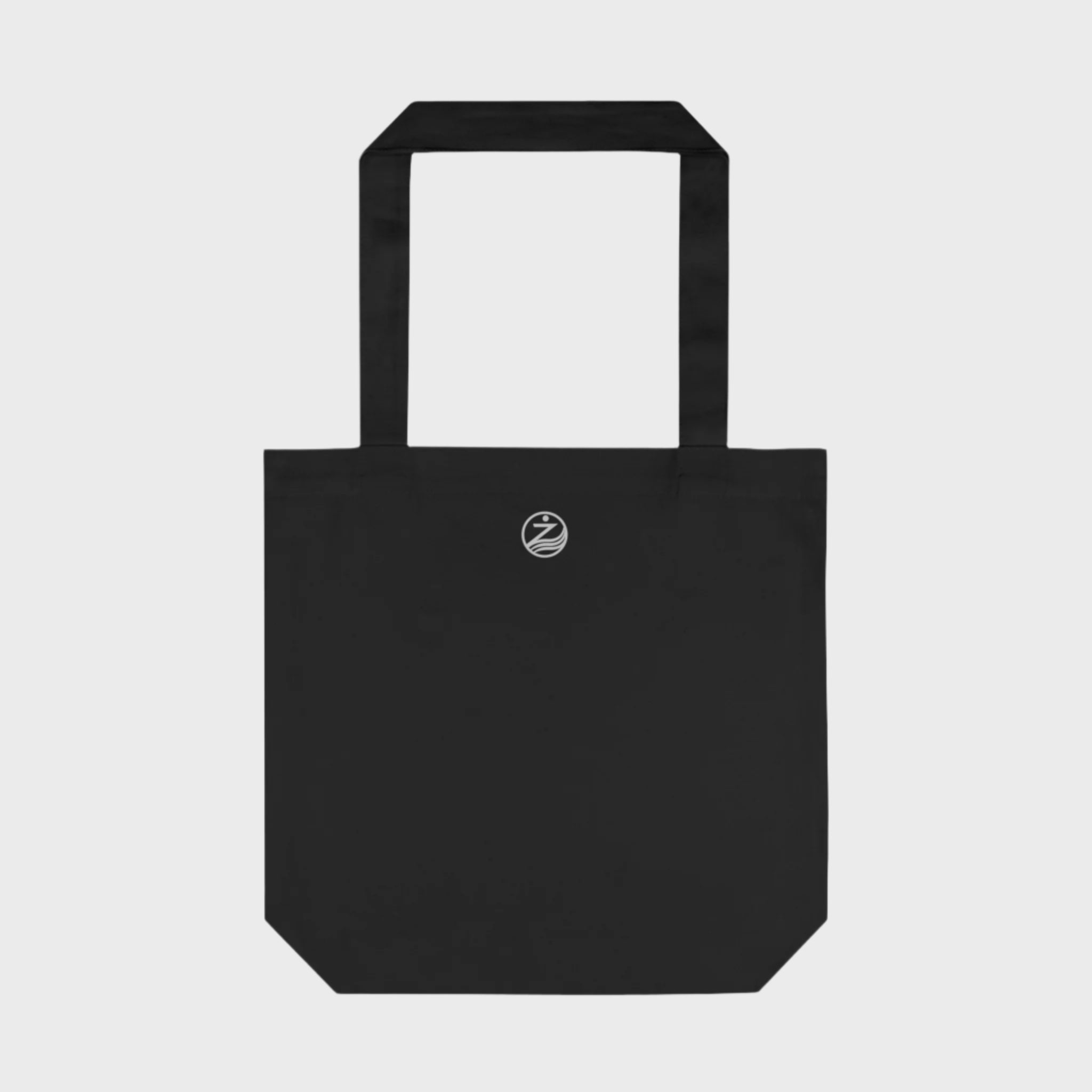 Minimalist Black Cotton Tote Bag - Eco-Friendly Shopping Essentials