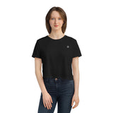 Chic Women's Flowy Cropped Tee - Comfortable Casual Style