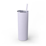 Sleek White 20oz Skinny Tumbler with Straw - Perfect for Hydration on the Go