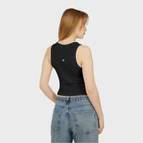 Versatile Women's Micro Rib Racer Tank Top - Perfect for Layering or Casual Outings