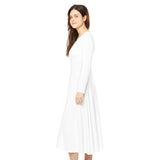 Elegant Women's Long Sleeve Dance Dress for Performance & Everyday Wear