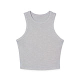 Versatile Women's Micro Rib Racer Tank Top - Perfect for Layering or Casual Outings