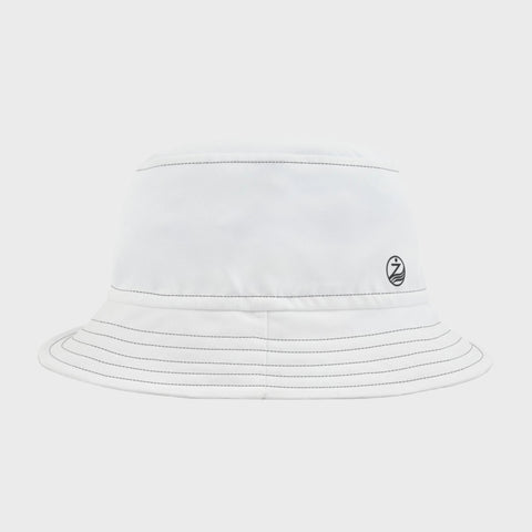 Minimalist White Bucket Hat for Summer Adventures