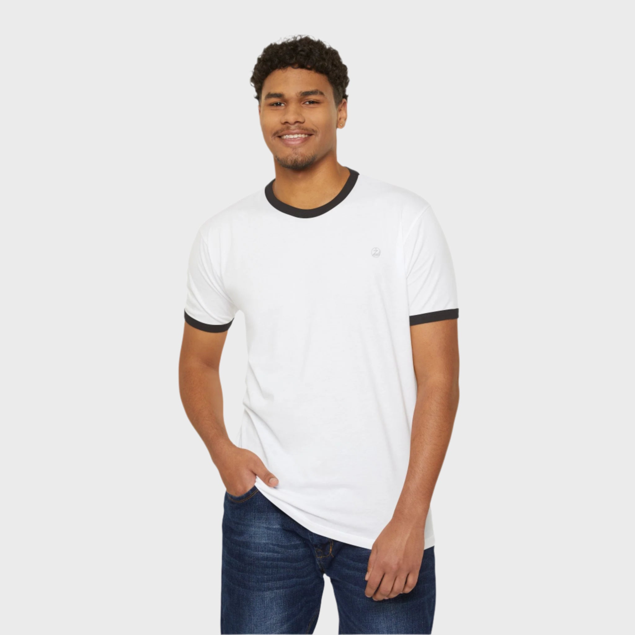 Vintage-Inspired Unisex Cotton Ringer T-Shirt - Casual Everyday Wear
