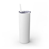Sleek White 20oz Skinny Tumbler with Straw - Perfect for Hydration on the Go