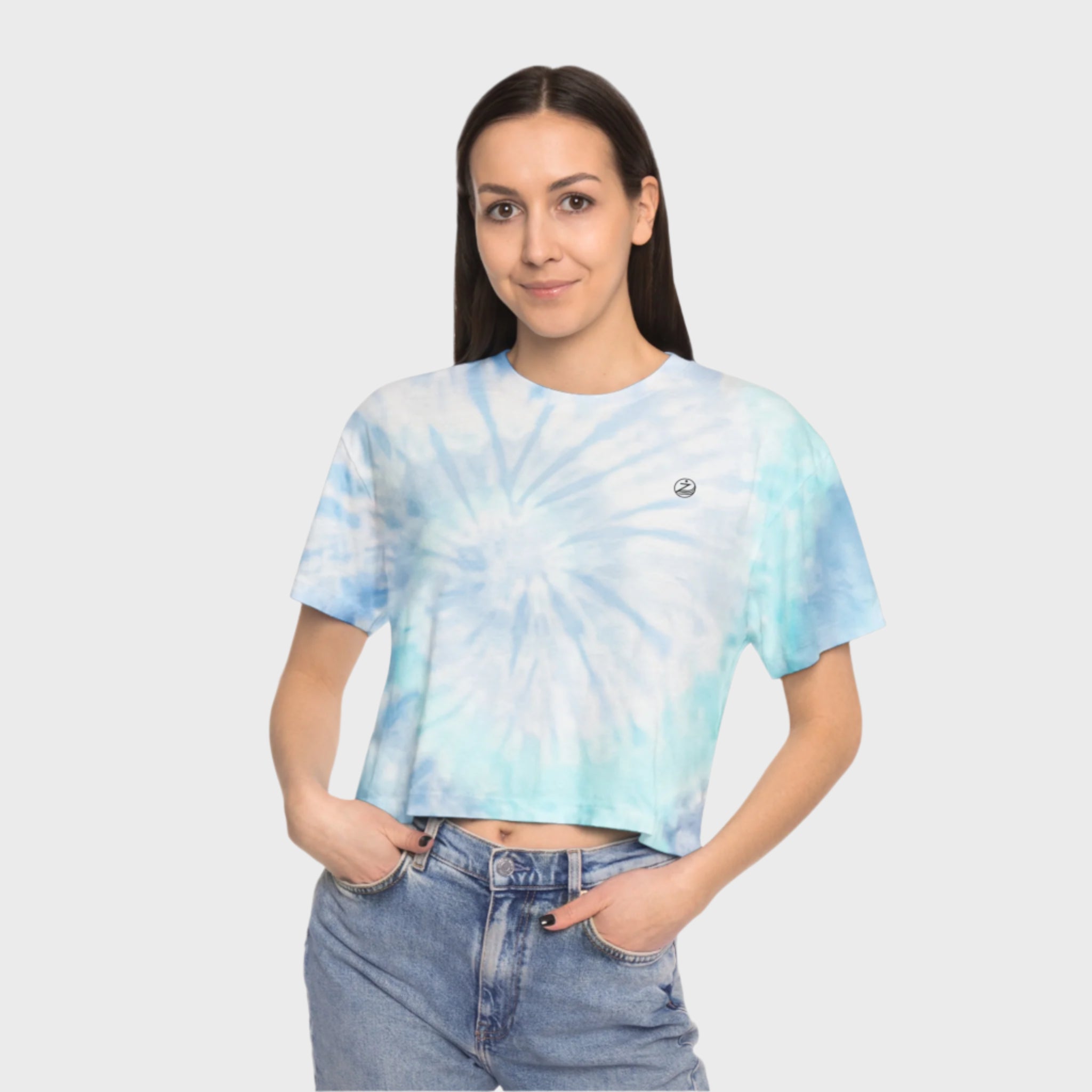 Chill Vibes Tie-Dye Crop Tee for Women - Perfect for Casual Wear & Summer Festivals