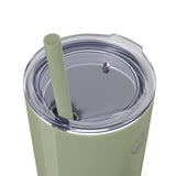 Sleek White 20oz Skinny Tumbler with Straw - Perfect for Hydration on the Go