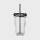 Sunsplash 16oz Clear Tumbler with Straw - Perfect for Summer Sips and Outdoor Adventures