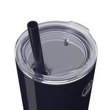 Sleek White 20oz Skinny Tumbler with Straw - Perfect for Hydration on the Go