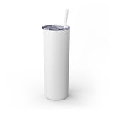 Sleek White 20oz Skinny Tumbler with Straw - Perfect for Hydration on the Go
