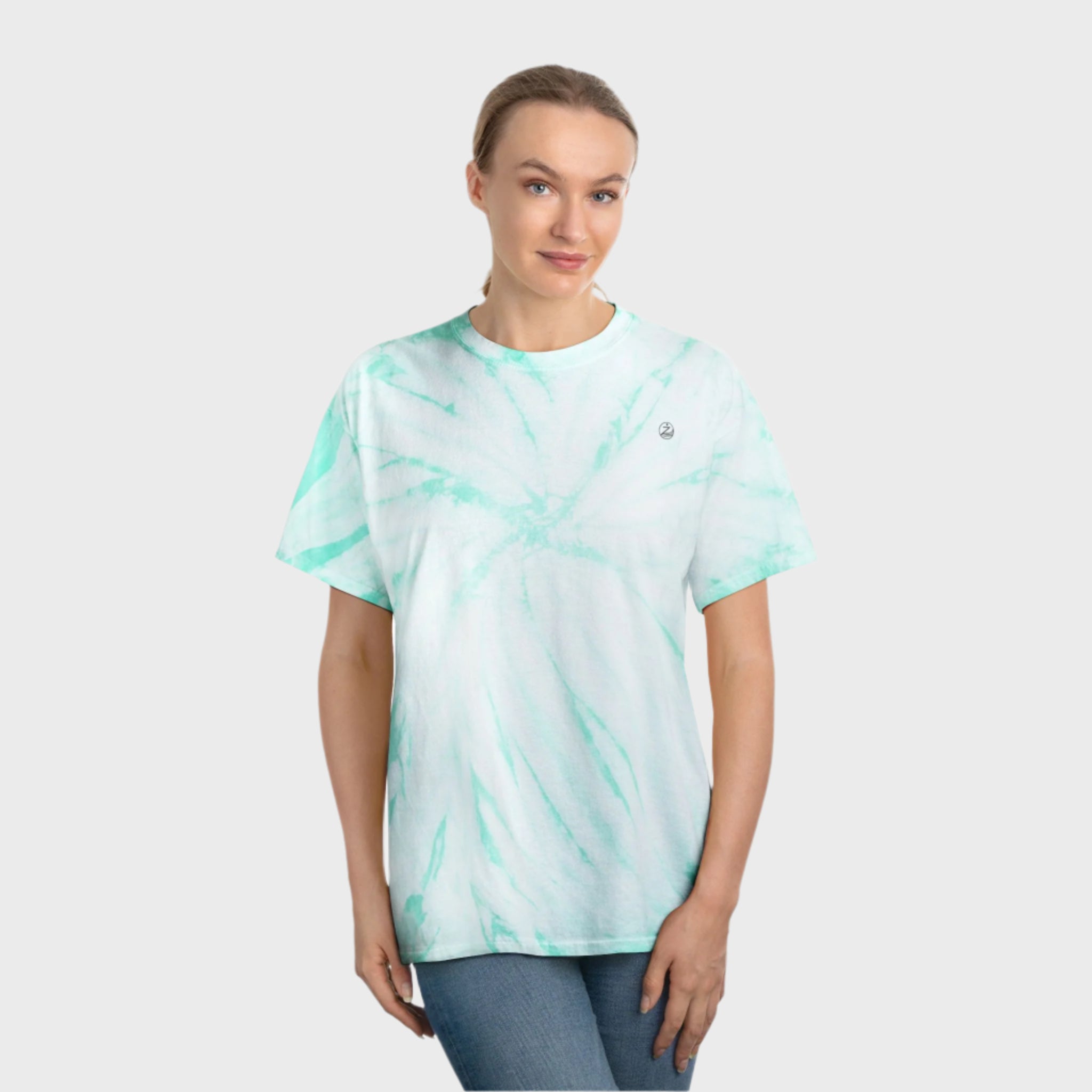 Cyclone Tie-Dye Tee - Soft Mint Vibes for Summer Adventures