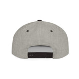 Minimalist White Flat Bill Snapback Hat - Clean Style for Everyday Wear